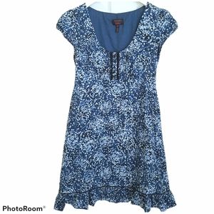 Escada Neiman Marcus blue print cotton dress 8